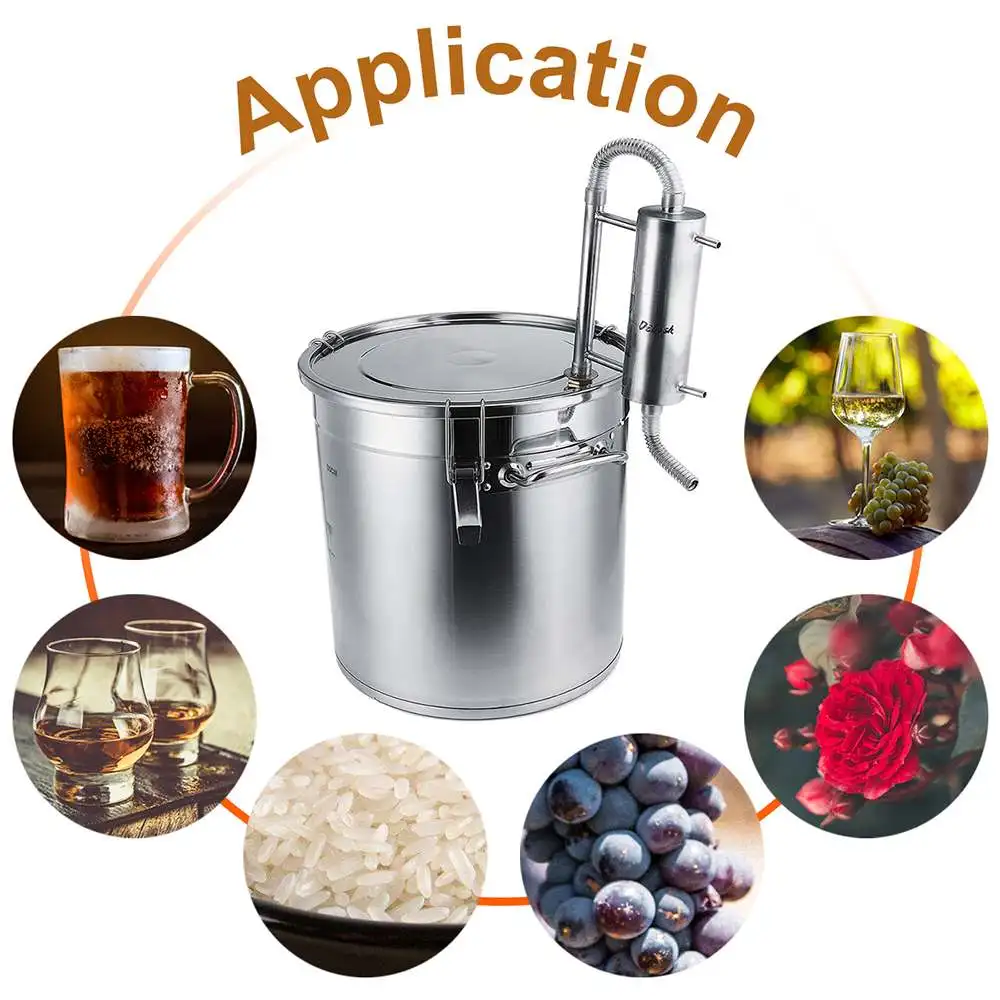 12/22/33L Efficient Wine Beer Alcohol Distiller Moonshine Alcohol Home DIY Brewing Kit Home Distiller Copper Distiller Equipment