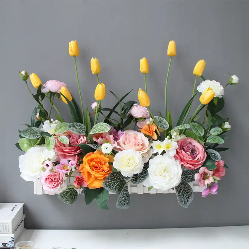 50/75CM Artificial flower conference table flower row rose peony tulip