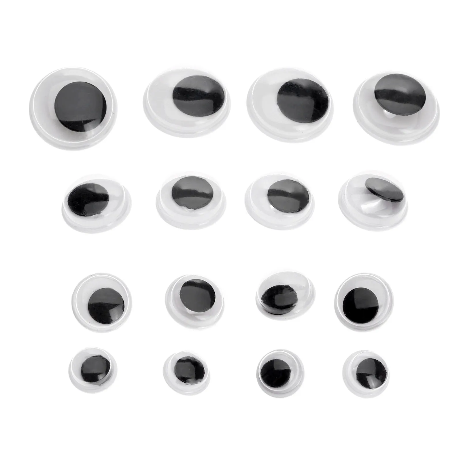 100pcs Sew On Wiggle Wobbly Googly Doll Toy Toy Animal Eyes Sewing Scrapbook Craft Trimmings 8/10/12/15mm