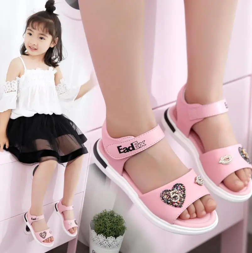 

girls sandals summer hot children rain shoes big girls beach sandal kids shoes sandal 27-37 new cheap primary school student