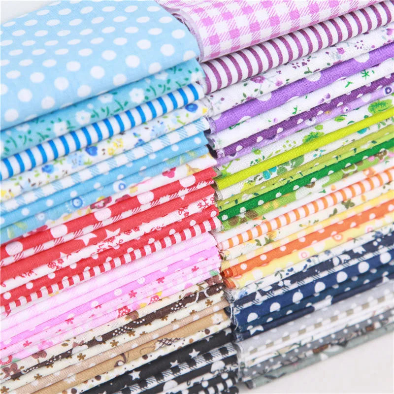 

7Pcs Floral Print Sewing Patchwork Cloth Material Cotton Fabric DIY Handmade Vintage Mixed Style Sewing Patchwork Accessories