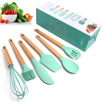 

7pcs/set Silicone Kitchenware Cooking Utensils Heat Resistant Kitchen Non-Stick Cooking Accessories Baking Tools Storage Box