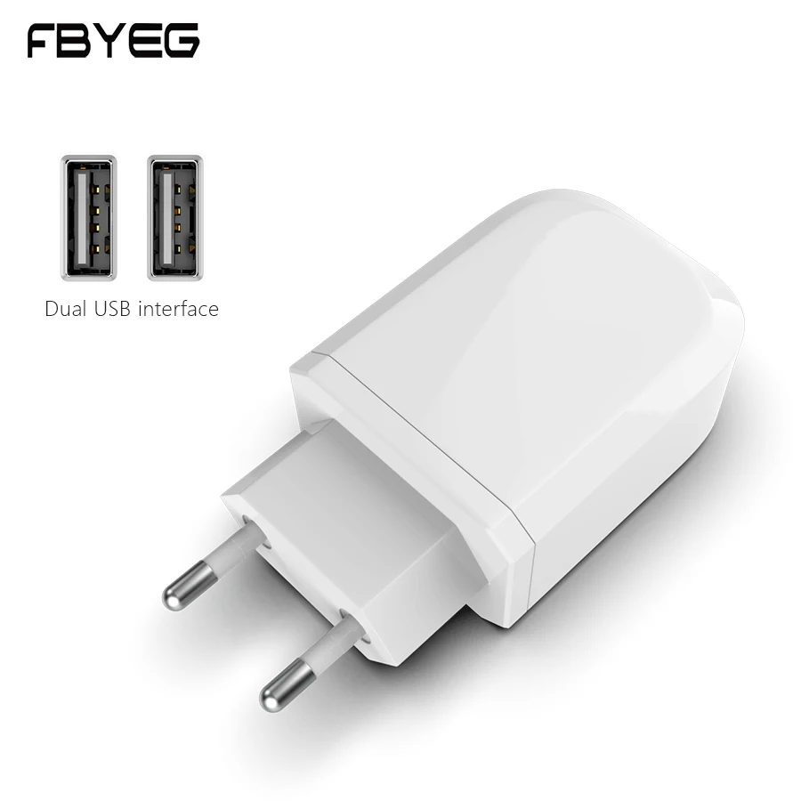 

FBYEG USB Power USB Adapter AC Wall Charger for Trave iPhone X 4s 5 5c 5s 6s 7 8 Plus iPad iPod for EU Plug