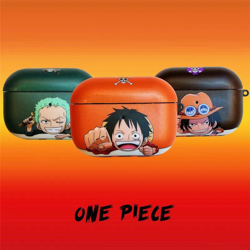 

Japanese Anime Cartoon One Piece Luffy Zoro Choba Cases For Apple Airpods pro Bluetooth wireless headset Shockproof Cover Box