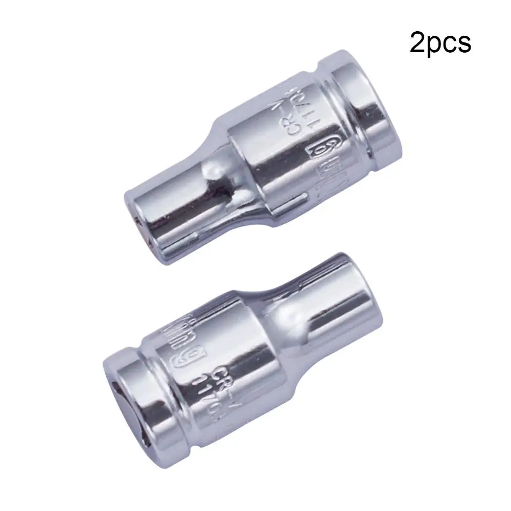 E6 inch x2pcs 1/" Привод 7/32"~ 1/" и E4~ E10 короткий рукав 6-заостренных винтов с шестигранной хром-ванадиевой Сталь 6 точечный мост гайка с шестигранной воздействие гнездо 2 шт - Цвет: E6 inch x2pcs