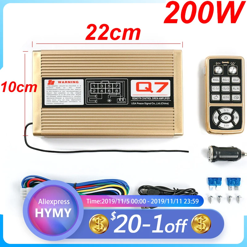 

Wireless Police Siren Horn for Car 12V Adjust Volume Alarm Speaker Megaphone Fire Control Ambulance RIO Warning Sound PA System