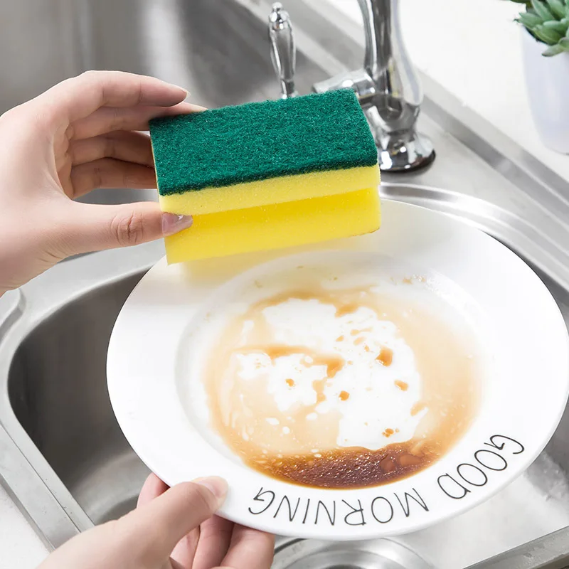 

High Density Sponge Kitchen Cleaning Tools Washing Towels Wiping Rags Sponge Scouring Pad Microfiber Dish Cleaning