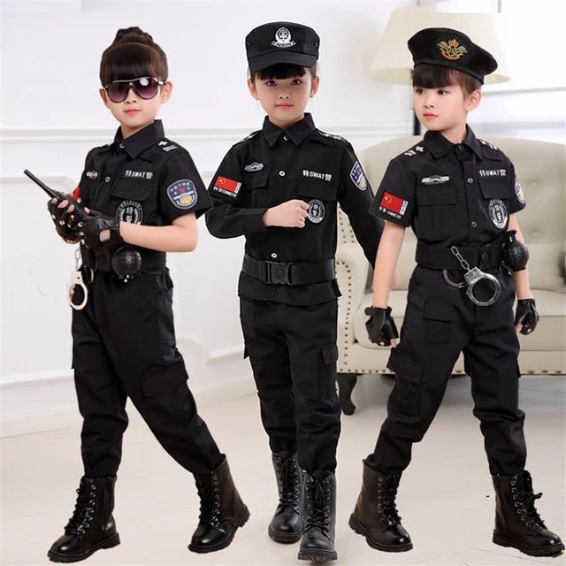 Vestire il Costume della polizia americana per bambini-Costume da ufficiale  di polizia per ragazzi-uniforme da poliziotto con accessori - AliExpress