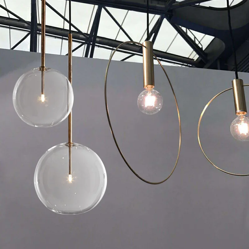 

Modern geometric art Pendant Lights Nordic line Hanging Lamp Loft Industrial Home Decor Kitchen Light Fixture Luminaire