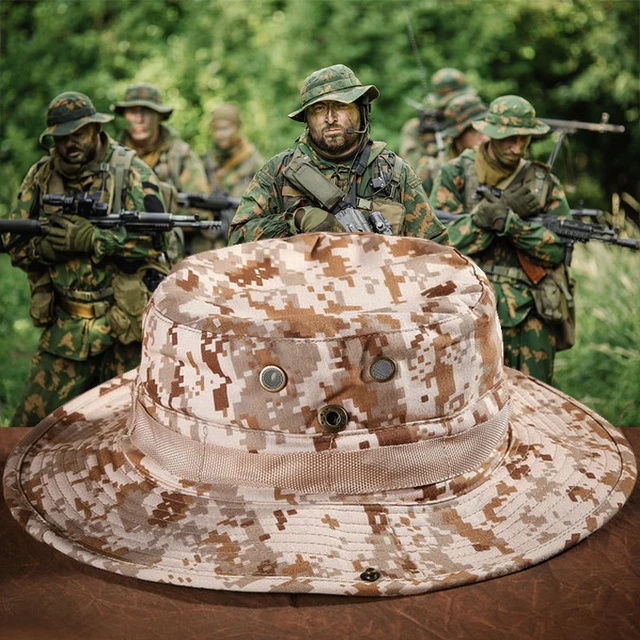 Camouflage Bucket Military Hat  Bucket Hat Mens Military Army - Boonie Hat  - Aliexpress