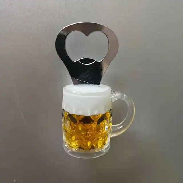 Creative Simulation Beer Bottle Opener Multifunctional Magnetic Refrigerator Magnet Bottle Bar Decoration Kitchen Gadgets S