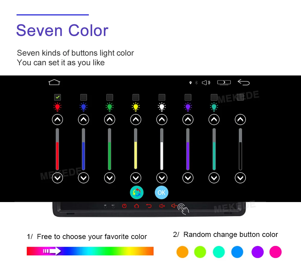 Clearance MEKEDE  Single 1 DIN 8" Android 9.0 Universal Car Radio Stereo Quad Core Head Unit GPS Navigation Support Steering Wheel 41