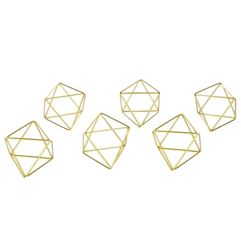 

6 Pcs Air Plant Holder Mini Metal Tabletop Decor Modern Geometric Planter Tillandsia Air Fern Display Stand