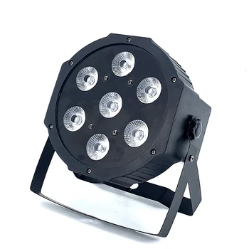 

Wireless Remote Control LED The brightest 8 dmx Channels Led Flat Par 7x12W RGBW 4IN1 Fast Shipping