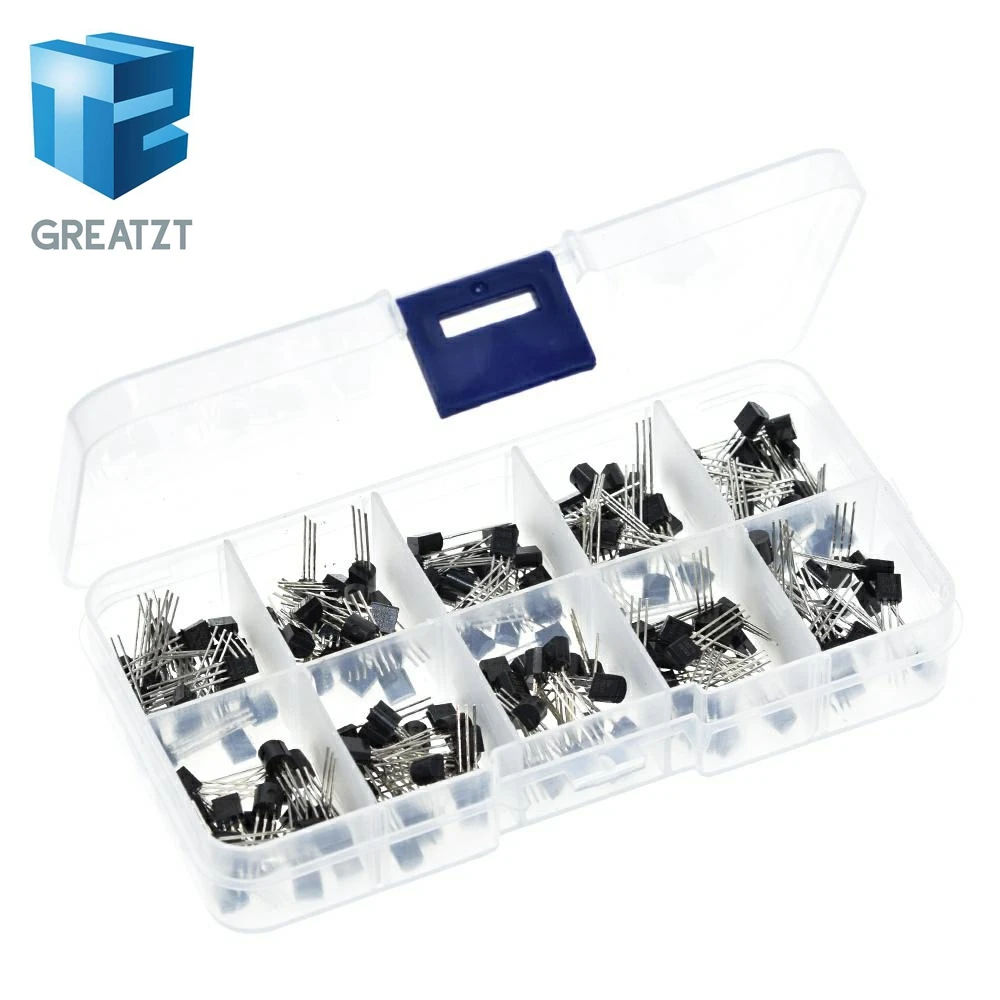 BC337 BC327 2N2222 2N2907 2N3904 2N3906 S8050 S8550 A1015 C1815 транзисторный набор 10 Значение 200 шт.