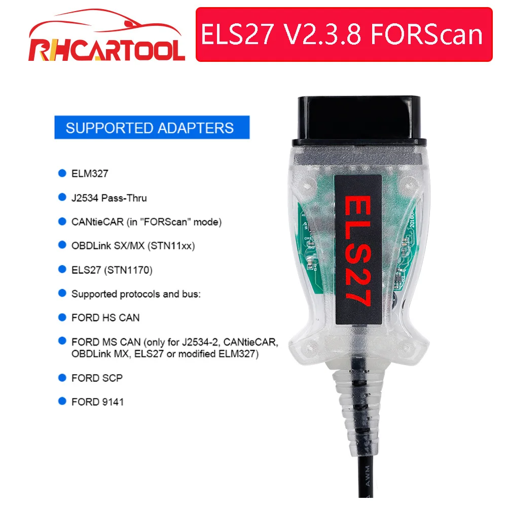 ELS27 FORScan сканер для автомобилей Ford/Mazda/Lincoln/Mercury ELS27 FORScan сканер OBD2 Диагностический кабель Поддержка ELM327 J2534