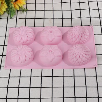 

1PC Flowers Shaped Fondant Silicone Mold Craft Chocolate Baking Mold Cake Decorating Tools Kitchen Pastry Tool