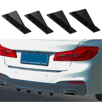 

4X Carbon Fiber Style Car Rear Bumper Diffuser Fin Spoiler Lip Wing Splitter Kit