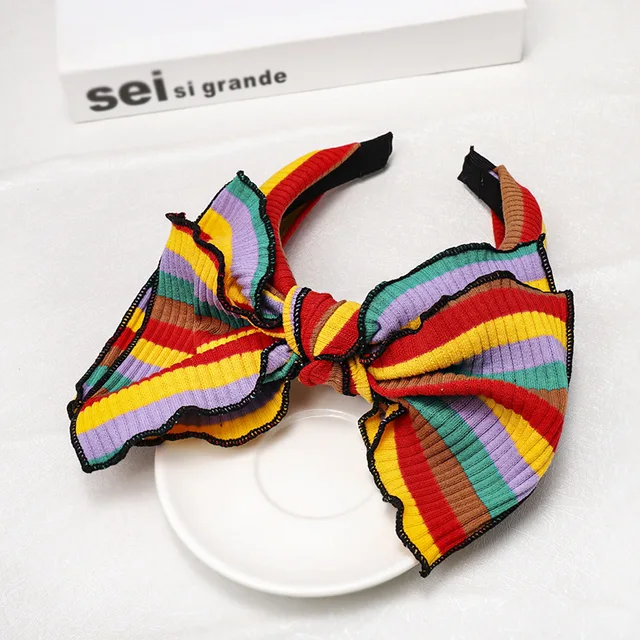 Floral Big Bow  Hairbands  For Women Korea Hair Accessories For Girls Hair Band Hair Bows  Hairband Headbands Coffee