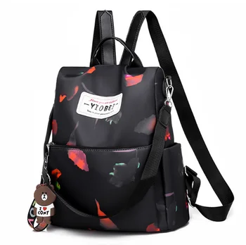 

Korean style backpack fashion contrast color backpack women Oxford anti-theft travel backpack lightweight waterproof backpack