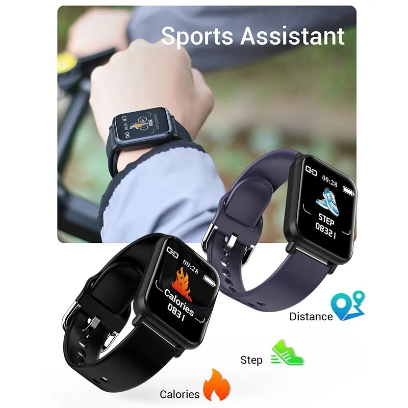 Модные спортивные Смарт-часы R16, монитор сердечного ритма, часы для измерения артериального давления, фитнес-трекер, Bluetooth 5,0, IOS, Android, часы PK B57 Q9