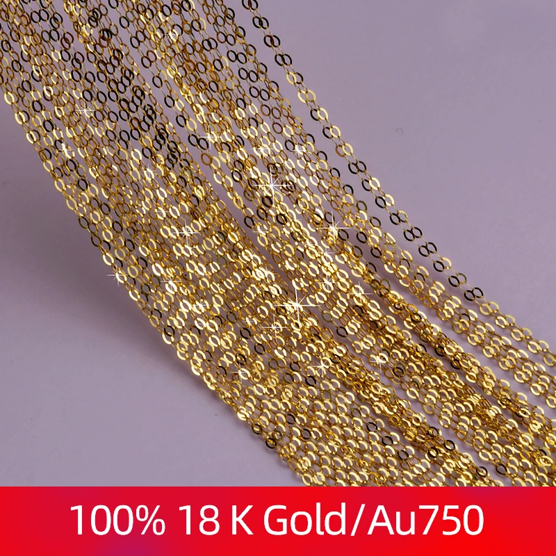 XF800 18k Gold Necklace Fine Jewlery Real Au750 White Yellow Gold Chain Wedding Party Gift Romantic Women Girl D206