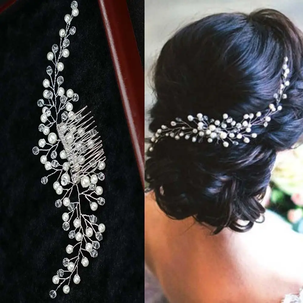 Свадебные украшения для волос с украшением в виде кристаллов с колокольчиками для расчески для волос свадебное платье волос аксессуары-заколки для волос для Для женщин ручной работы, украшения для волос