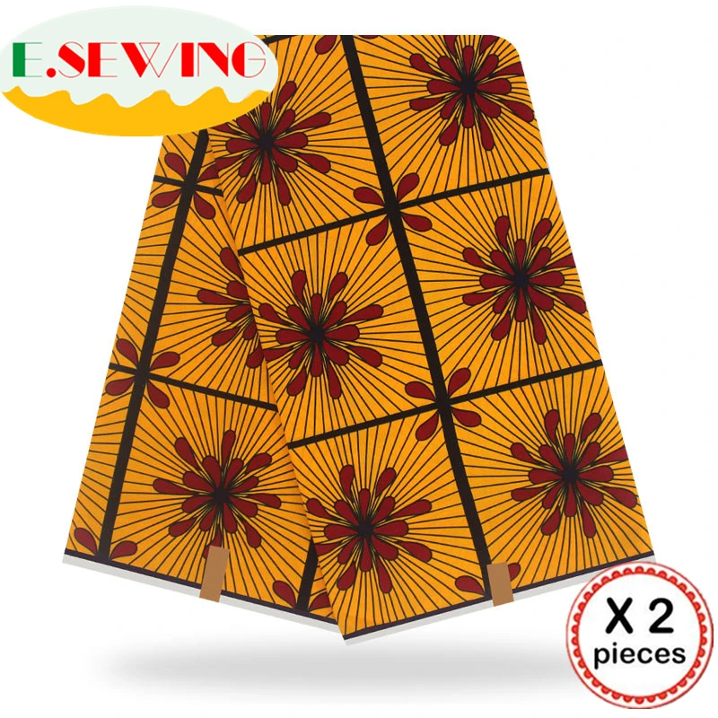 Анкара африканская восковая печатная ткань 12 ярдов Хлопок Воск Гана воск нигерийский стиль для шитья африканские платья одежда 111835