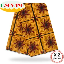 Анкара африканская восковая печатная ткань 12 ярдов Хлопок Воск Гана воск нигерийский стиль для шитья африканские платья одежда 111835