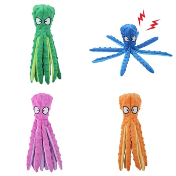 

8 Legs Octopus Stuffed Plush Squeaky Toy Dog Squeaker Sounder Sounding Paper Puppy Play Training Teeth Chew Molar Pet Supplies