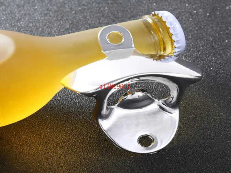 Wall Mount Bar Beer Stainless Steel Iron Glass Cap Bottle Opener High Quality ECO Friendly Kitchen Gadgets Tool