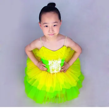 

Ballet Justaucorps Gymnastics Leotard For Girls Child Leotard Evening Dress Princess Costume Female Latin Dance Clothes 8021
