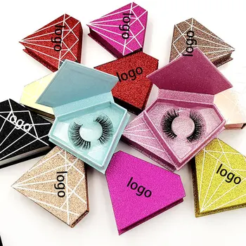 

Wholesale Custom Eyelash Packaging Box with Logo Name Label Lash Boxes Packaging Faux Mink Lashes Strips Private Lable Case