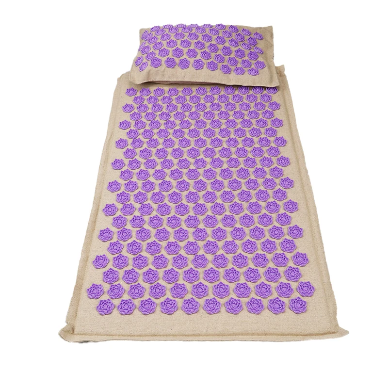 Procircle акупрессуровый коврик, набор подушек для массажа, льняной хлопковый коврик для иглоукалывания с мешком для спины и шеи, облегчение боли, лучший более глубокий сон