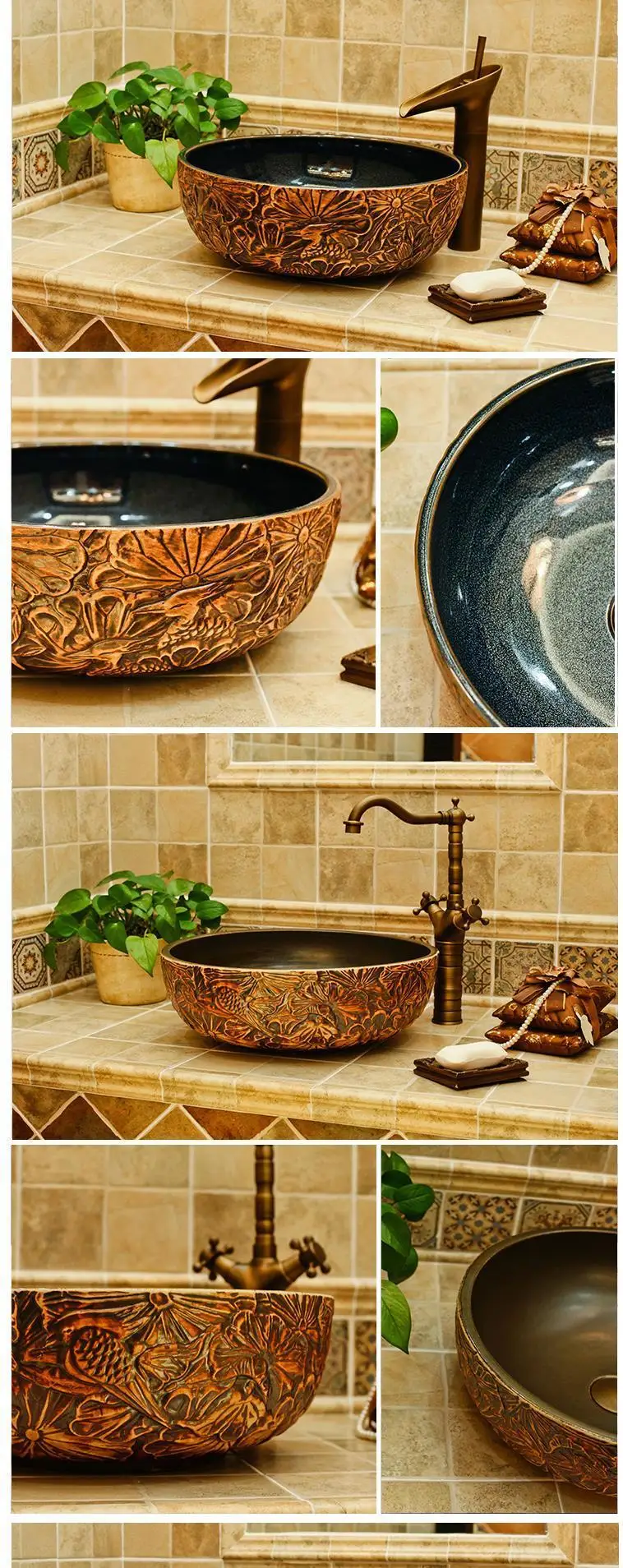 Vanity Para Mano Lavatorio Wastafel Evier Umywalka Nablatowa Da Appoggio Lavabo Salle De Bain Pia Cuba Banheiro Bathroom Sink