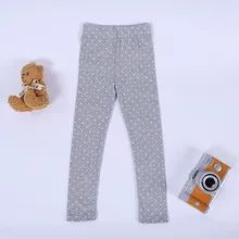 Осенние хлопковые леггинсы в Корейском стиле для девочек, рисунок в горошек, укороченные штаны
