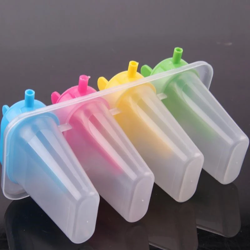 Ice Lolly Pop Smoothie Popsicle Mould Maker 4 Pack Push Up DIY Homemade Frozen Yogurt Molds | Дом и - Цена: 
