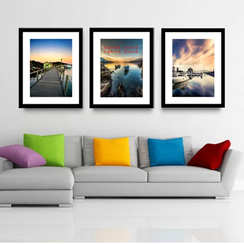 

Christianity Triple Jane Painting Frame Word of Jesus Lord Modern Minimalist Painting with Frame Living Room Bedroom-Style Decor