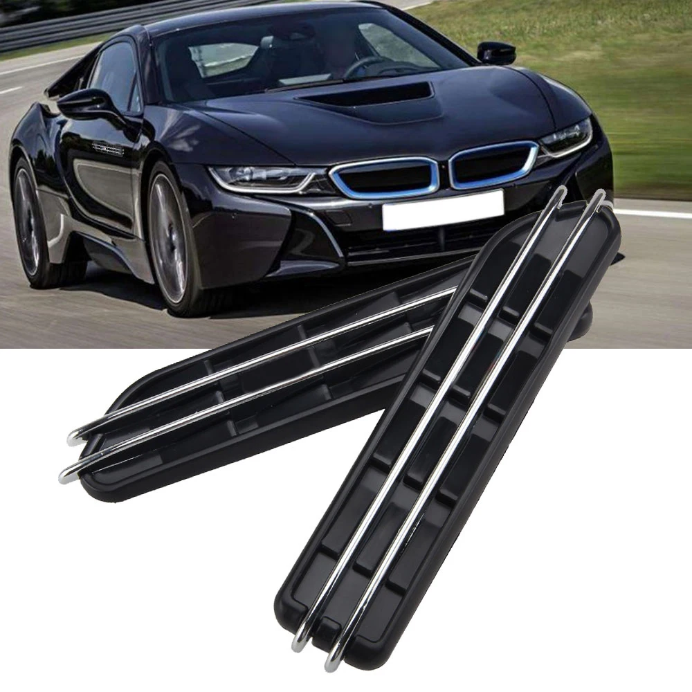 cheap 2PCS For E39 E60 F10 Black M Side Fender Air Flow Vents Grille Grill For M Series