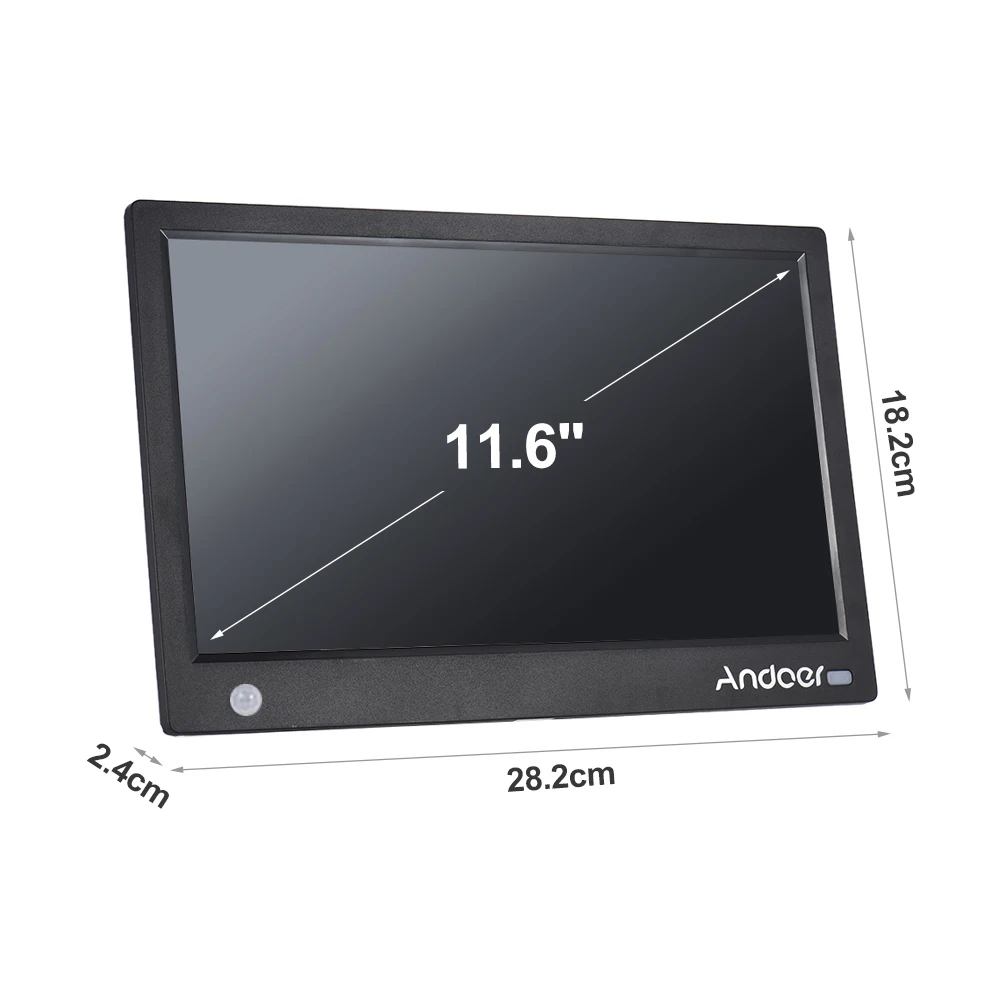 Andoer HD ips широкоформатная цифровая фоторамка цифровой фотоальбом с полнофункциональным беспроводным удаленным детектором движения