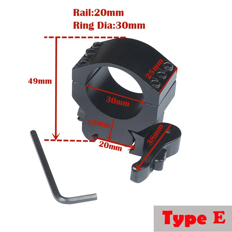Rifle Scope Mount Ring Low Profile Ring Weaver Picatinny Rail 2 Pcs 6 Bolts 30mm Scope Ring Extreme Hunting Caza Accessories