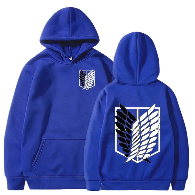 Attack On Titan Hoodie Japanese Anime Hingeki No Kyojin Graphic Sweatshirt Pullover Casual Hooded Streetwear Tops Unisex