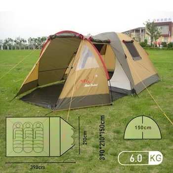 

Tourist tent 3-4 seater double layer with 2 entrances camping tent for hiking