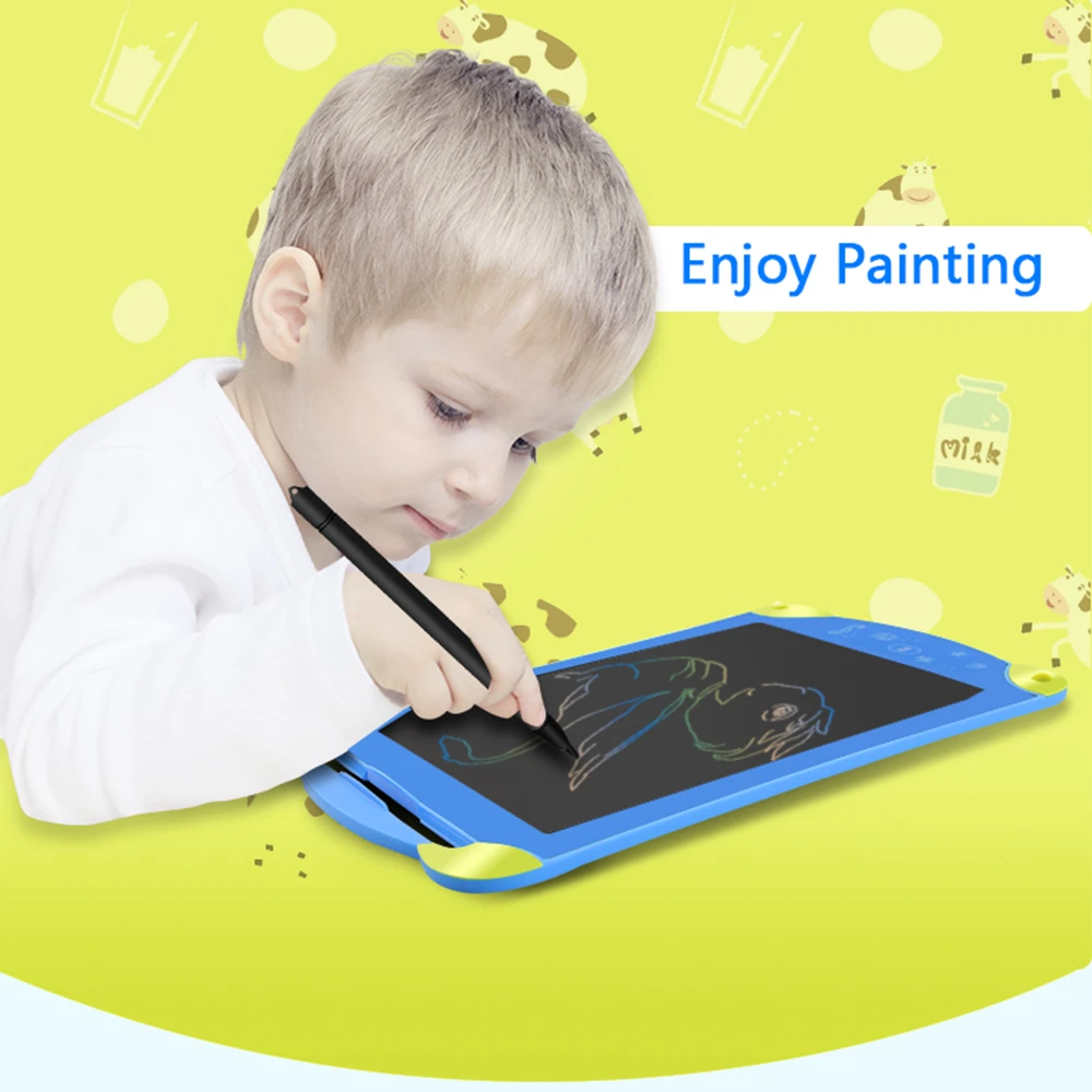 Детские игрушки для рисования, 8,5 дюймов, ЖК-дисплей, цветная доска для письма, планшет, ультратонкий планшет, электронный безбумажный почерк, коврик
