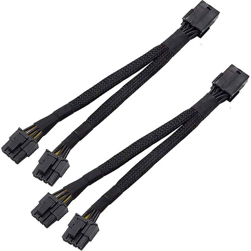 Адаптер питания GPU PCIe 8-контактный с женским на двойной 2x8 контактов (6 + 2) вилкой PCI