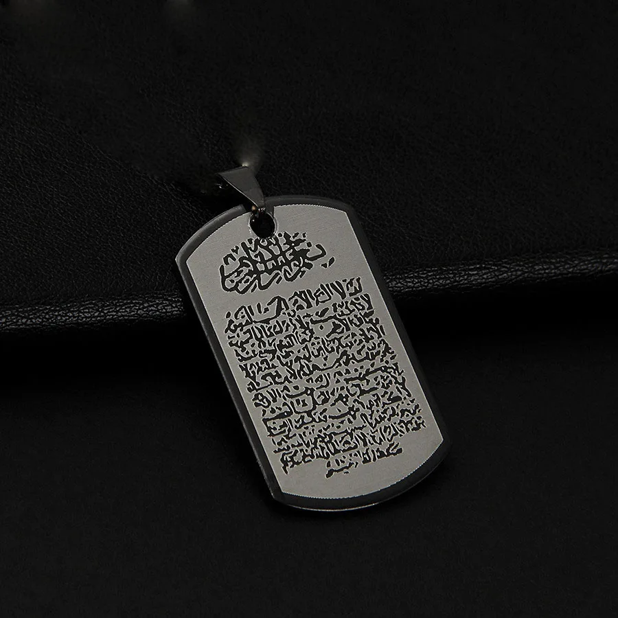 Black Rope Chain 50C Для мужчин; модные ботинки с Классический уникальная, из нержавеющей стали Цепочки и ожерелья с подвесками религиозные мусульманские украшения бирка бутик цепь со звеньями, колье-чокер - Окраска металла: Black Rope Chain 50C