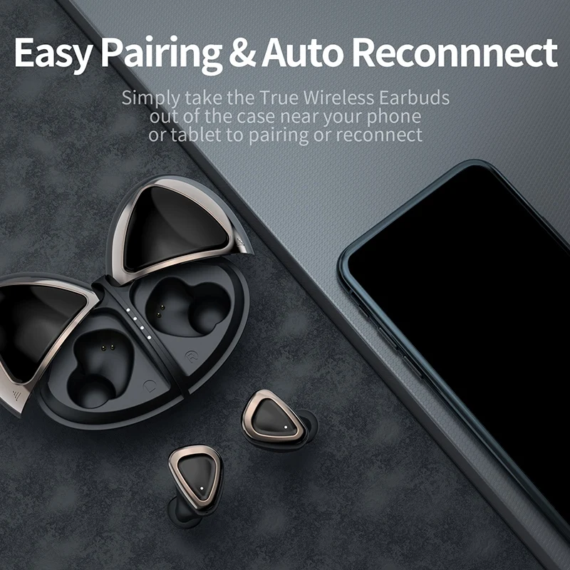 TWS M2 IPX7 водонепроницаемые наушники Shocking Bass Hi Fi Bluetooth 5 0 беспроводные Спортивная