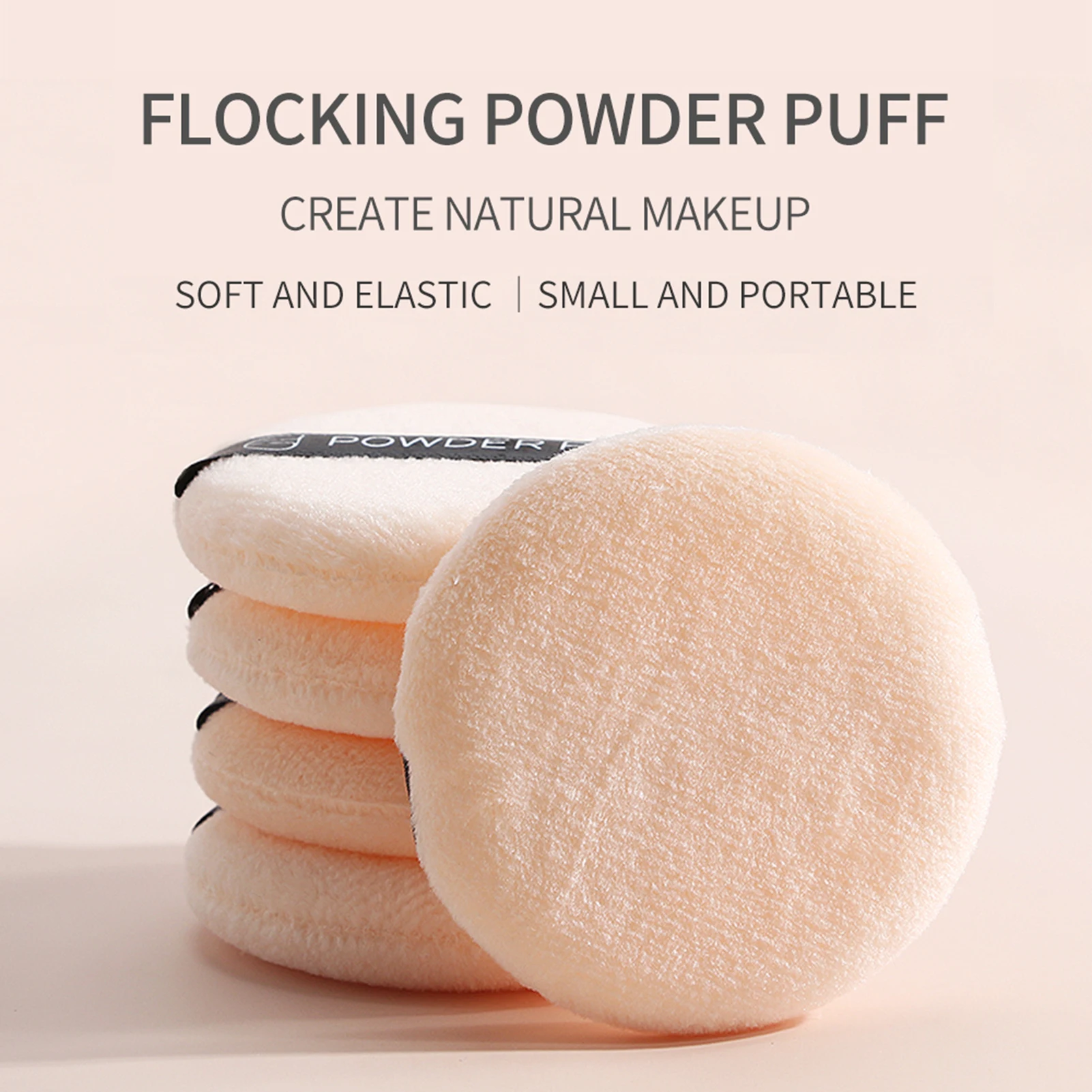 

5-Piece Professional Cosmetic Puff Round Shape Portable Soft Facial Face Body Powder Foundation Makeup Sponge Beauty Tools