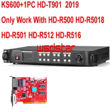 KS600+ 1 шт. HUIDU HD-T901 светодиодный видео процессор 1920*1200 DVI/VGA/HDMI/CVBS, будто совместим только с HD-R500 HD-R5018 HD-R501 HD-R512 HD-R516