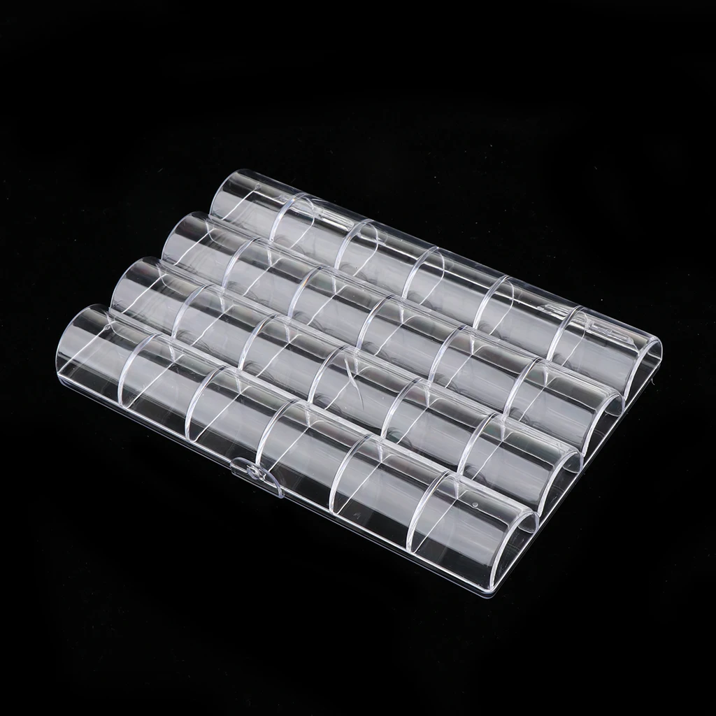 24 Holes Versatile Storage Container Box for Jewelry Earing Nail Art Tip/Charm/Rhinestone,Acrylic /Gel Nails